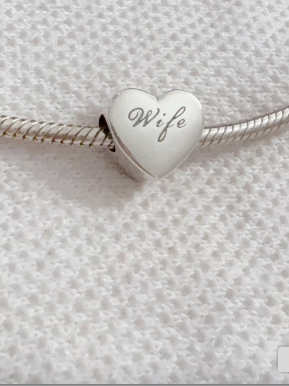 Wife Heart Charm I Love You to The Moon & Back Silver Charm For Pandora Bracelet